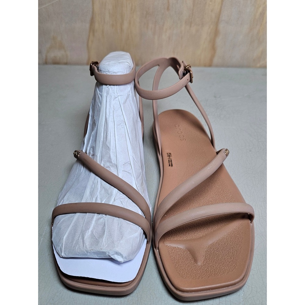 CROCS Miami Ankle Strap Sandal in color Milk Chocolate. - Picture 10 of 12